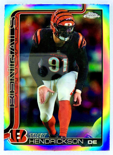 2025 Topps Chrome TREY HENDRICKSON #65 Refractor - Bengals