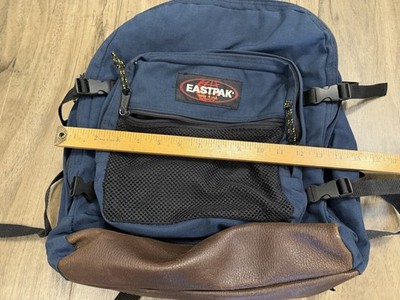 Vintage 90s Eastpak Backpack Full Leather Bottom Made in USA
