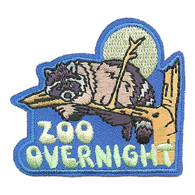 Girl Boy Cub ZOO OVERNIGHT Overnighter Trip Fun Patch Badge Scout Sleep Over