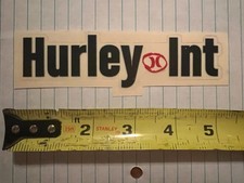 Hurley Surfboards Board Shorts Clear Black Red Surf H1 Vintage Surfing Sticker