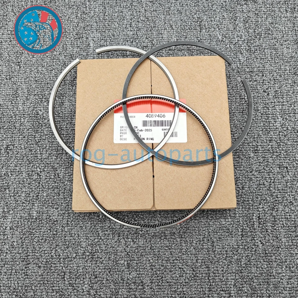 Piston Ring Set (Qty 6) For Cummins ISX / QSK 15 Engines US 2881682 4089406 Foto 4 de 4