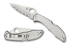 Spyderco Knives Delica 4 Lockback Stainless Steel Serrated VG-10 Blade C11S
