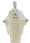 Cream/gold Gothic Chasuble with stole Vestment Casulla Crema Casula 695K25
