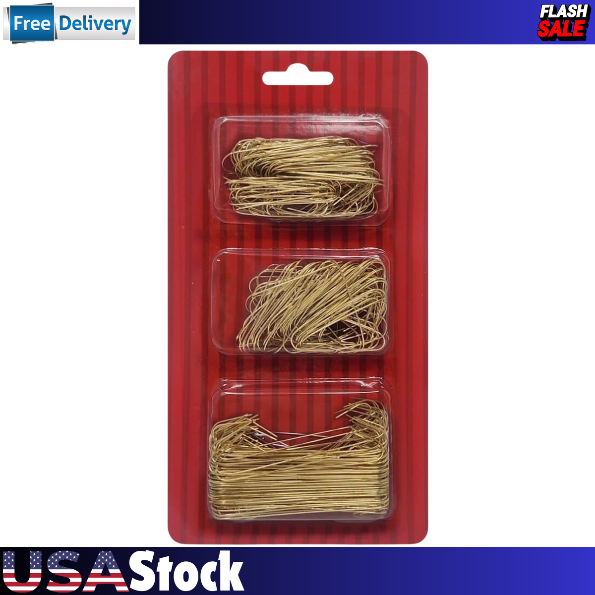 Ornament Hooks – Bexter 300 Pack Gold Metal Wire Hooks for Christmas Tree Deco