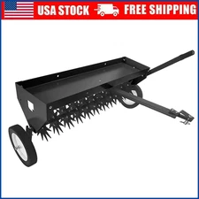 40" Spike Lawn Aerator Tow Behind Rolling Tractor Soil Penetrator Mower Hitch US