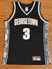 1995 Allen Iverson Georgetown Hoyas Nike Jersey Sz 44 Philadelphia 76ers Sixers