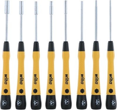 Wiha 27789 8 Piece Esd Safe Picofinish Precision Nut Driver Set - Metric