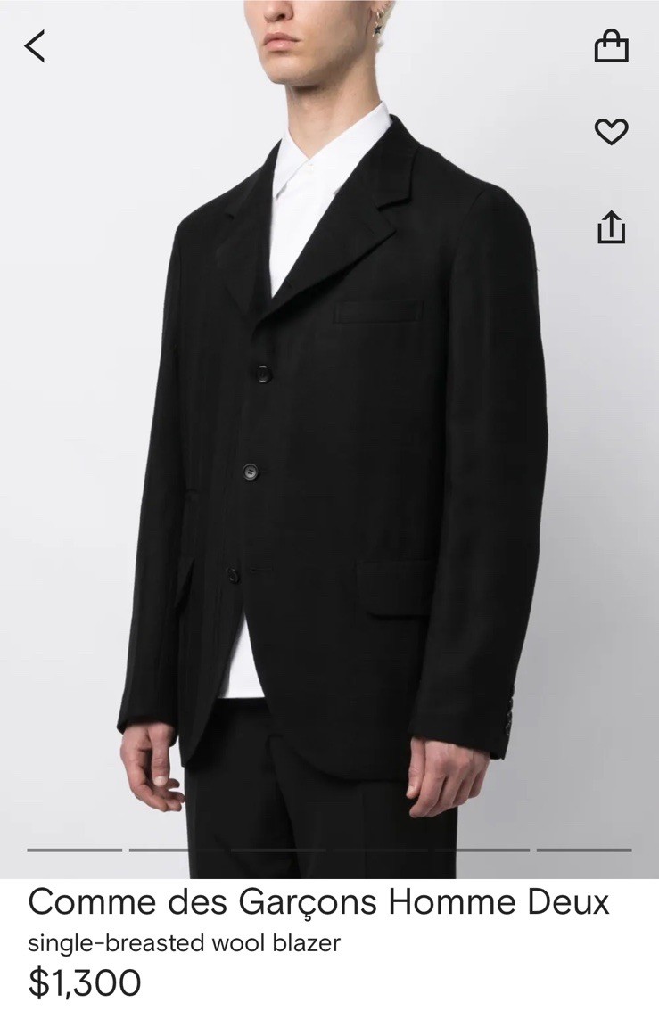 Comme des Garçons Homme Deux New Seamed Blazer Jacket Coat L | eBay