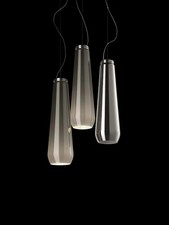 Foscarini Glass Drop Diesel Pendant - Chromium Plated - 43cm Long - Original Box