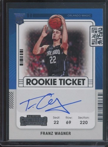 2021-22 Panini Contenders Basketball Franz Wagner #108 RC Rookie Ticket Auto