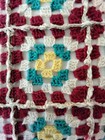 Hand Crochet Granny Square Throw Pillow Brown/Beige/Green/Yellow 14"x14" — photo 5