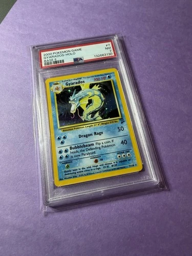 Pokémon Gyarados Holo Rare 007/130 Base Set 2 PSA 7 100 HP