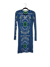 Tory Burch Dress Womens XS Floral Long Sleeve Boho Tunic Silk Blend