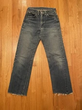 Vintage 50s Levis Big E Jeans 701 Hidden Rivets Selvedge V Stitch Gripper Zipper