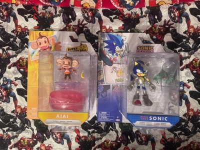 JAKKS PACIFIC SEGA SET OF 2 METAL VIRUS SONIC & SUPER MONKEY BALL AIAI FIGURES