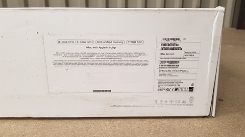 Apple a2438 Genuine Original 24" iMac M1 Empty Box ONLY - Afbeelding 8 van 13