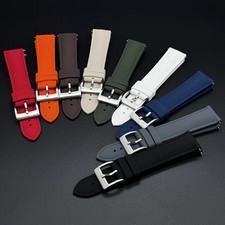 19/20/21/22mm FKM Rubber Braided Watch Strap Quick Release Sport Band