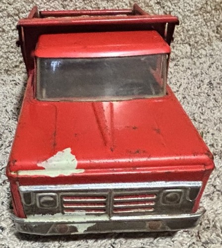 Vintage 13.5” Red STRUCTO Pressed Steel Metal Dump TRUCK ~ 1966 ~ Canada - Picture 5 of 10