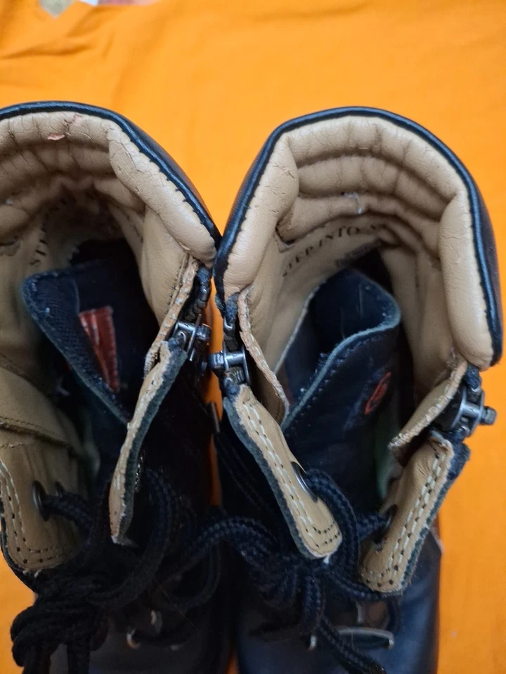 Botín de cuero Harley Davidson Asher para mujer talla 6 con cordones cremallera lateral Foto 2 de 4