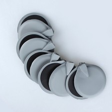 10 Pieces 9.5cm Rubber Round Replace Electrode Pads For Microcurrent Machine