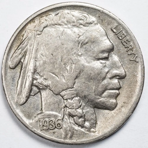 1936-S Buffalo Nickel Full Horn Almost Uncirculated (AU)