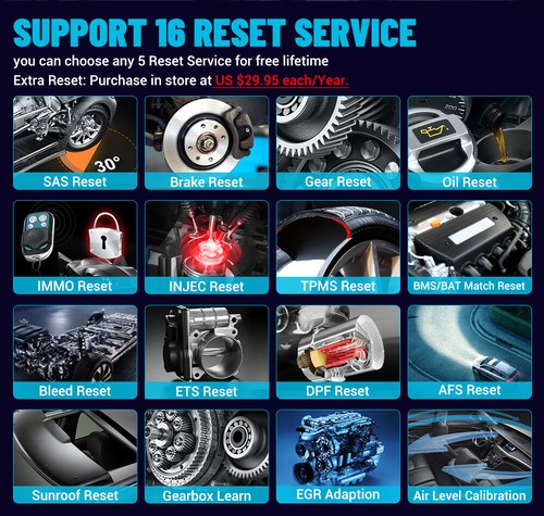 LAUNCH Creader Elite 205 OBD2 Scanner Engine AT ABS SRS Diagnostic Tool TPMS DPF - Picture 8 of 14