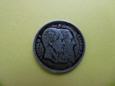 Belgium 1 Franc 1880, 50th Anniversary of Independence