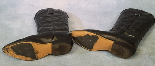 CapezioWomen's Cowboy Boots Black Leather Size 8 M USA - Picture 11 of 18