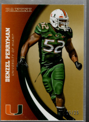 A3862- 2015 Panini Miami Gold #21 Denzel Perryman /25 *SAMPLE PIC