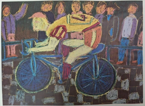 Cyclist, by Miroslav Mihár, 12 years, CSSR, competition sport with us
