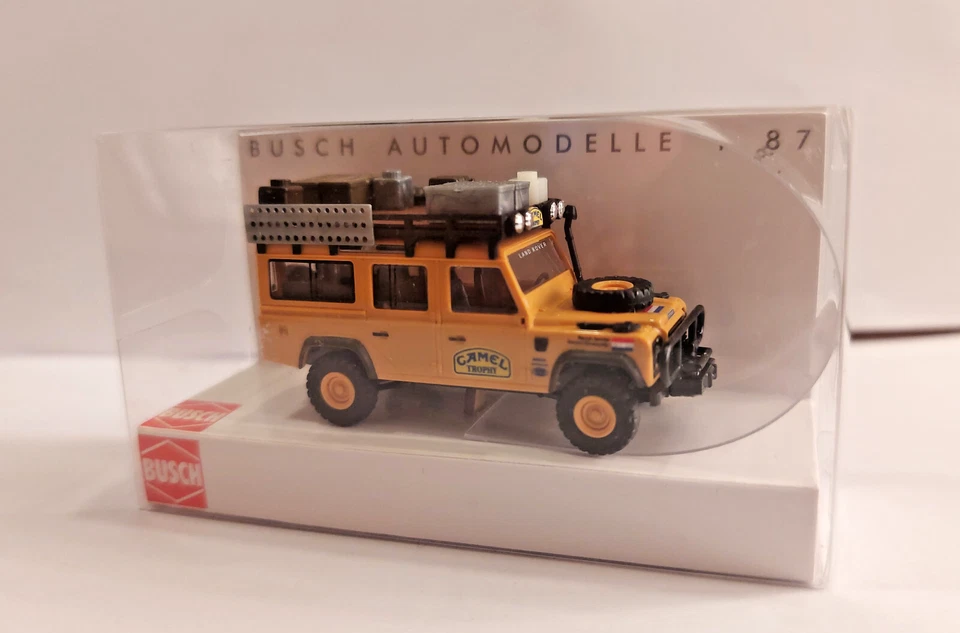 Busch 50329 Land Rover Defender 110 Camel Trophy "Niederlande" 1989 OVP