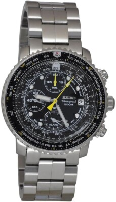 Seiko - SNA411P1 Flightmaster Men Quartz Black Dial Made in Japan