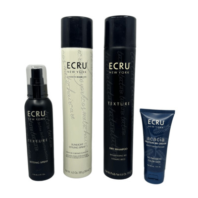 Ecru New York Hair Styling Set 4 Styling Products Dry Shampoo BB Cream Spray