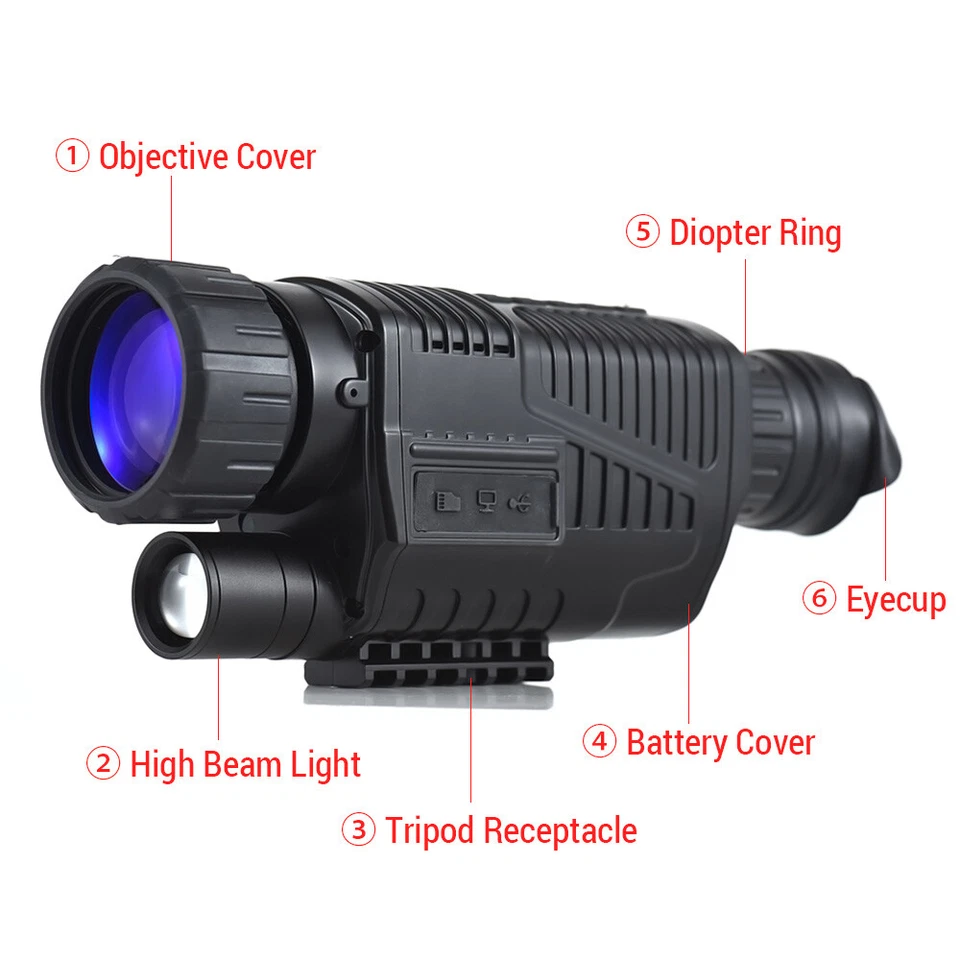 5X40 Infrared Digital Monocular 4K Night Vision Telescope Night Vision Device - Image 2 of 4