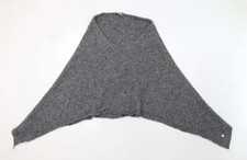 Maria Bellentani Womens Grey Overcoat Poncho One Size