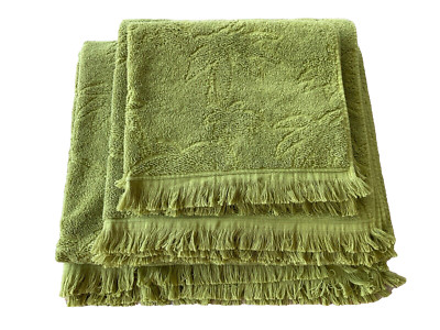 YVES DELORMET~TOWELS~Set of 3~Made in FRANCE~LAOS~100% ORGANIC COTTON~LUXURY~NWT