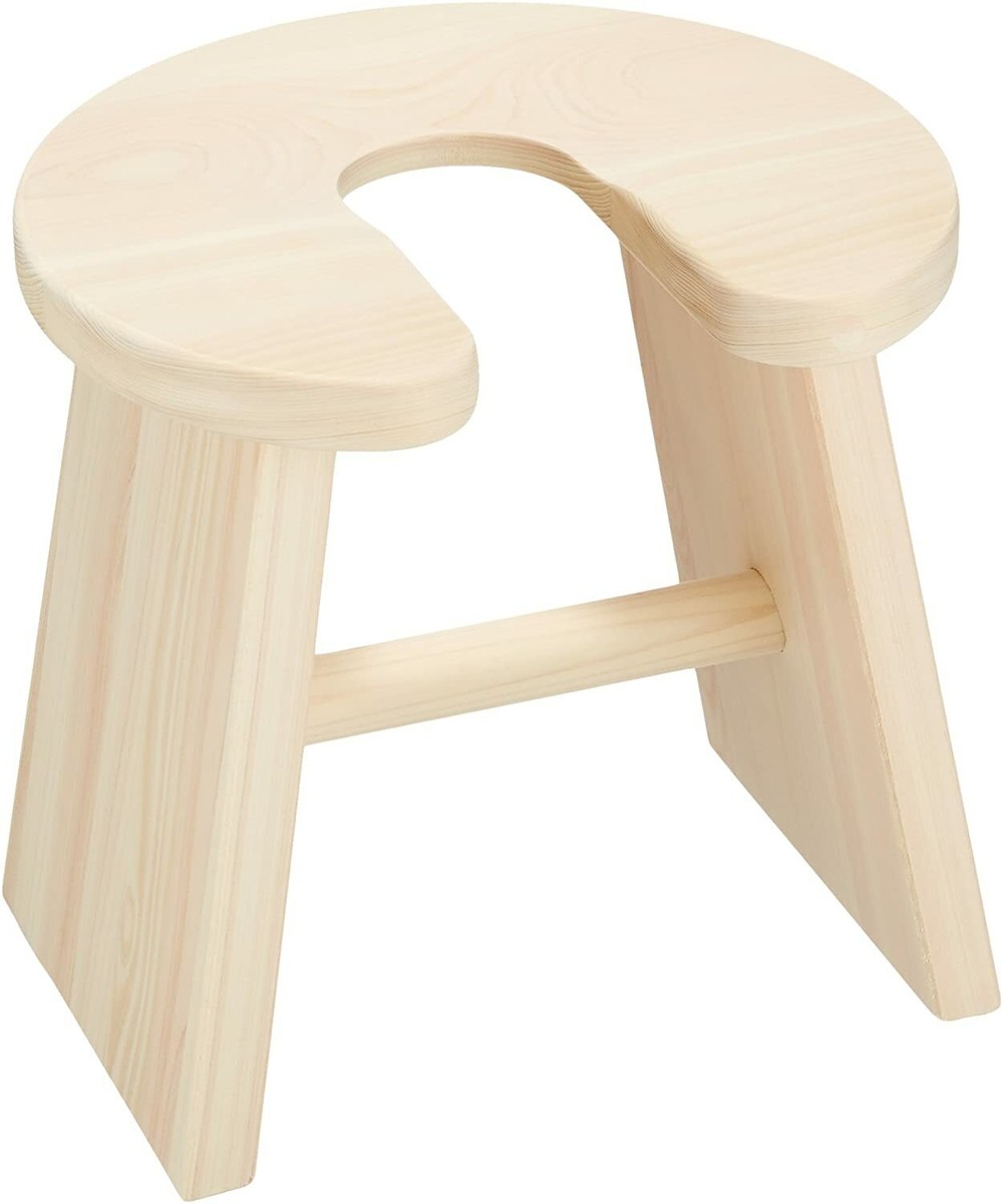 Bath Stool Kiso HINOKI Japanese Cypress Wood Chair Height 30cm