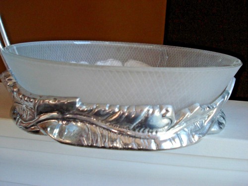 RARE 2002 Arthur Court Climbing Monkeys Banana Holder with Frosted Glass Bowl - Picture 6 of 12