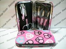 Jesse's Girl Rock Star Collection 6 Piece Manicure Kit- Peace Hearts Design