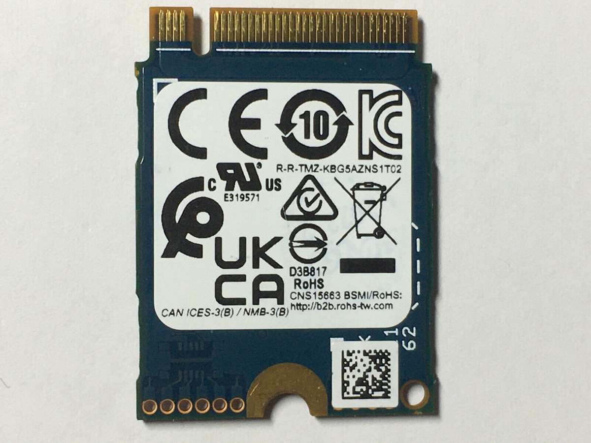 Kioxia KBG50ZNS256G 256GB PCIe4.0x4 NVMe M.2 2230 SSD For