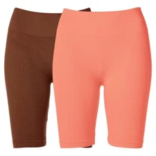 Rhonda Shear 2 Pack Ahh Seamless Cotton Smoothing Longline Short Size XL 650.1