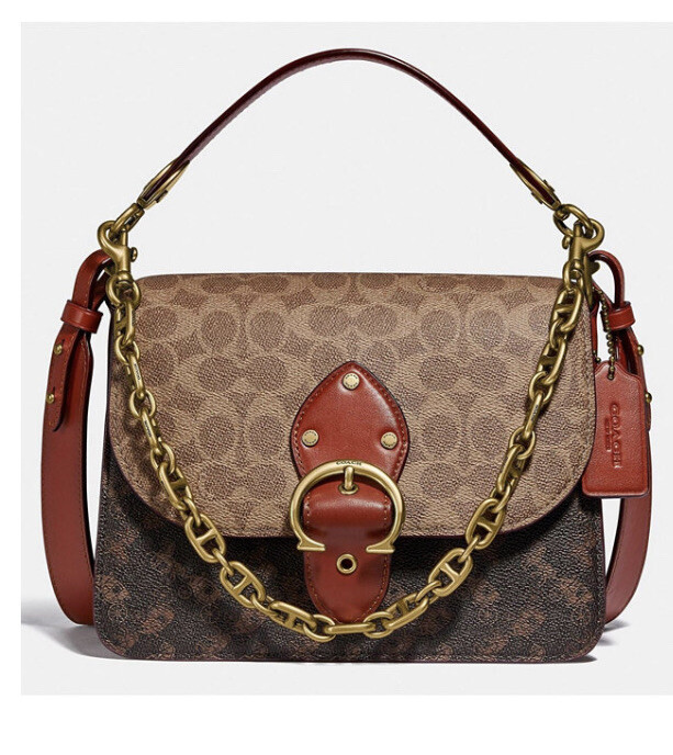 ❤️ Coach Beat Shoulder Bag In Signature Canvas With Horse And