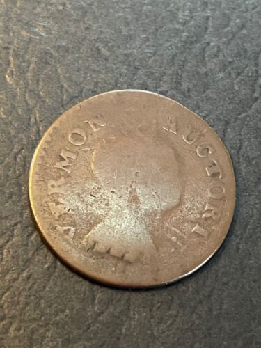 1788 Vermont Colonial Copper Cent Coin - Afbeelding 1 van 5