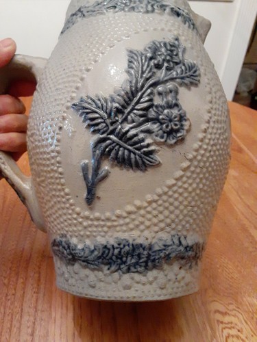 Antique Whites' Utica Stoneware Prosit Pitcher 8.75" T - Picture 5 of 10