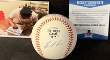 Ronaldo Hernandez Rays Signed 2019 Futures Game Baseball Beckett ROOKIE COA 1