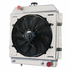4 Row Radiator Shroud Fan For Chevy Impala Del Bel Airray Nomadcaprice V8 1958