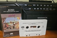 AC/DC 1976 Dirty Deeds Done Dirt Cheap Vintage Cassette Tape
