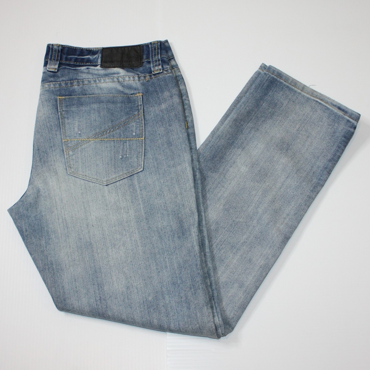 Kenneth Cole Reaction Men's Slim Fit Blue Color Denim Jeans Pants size W34  L30