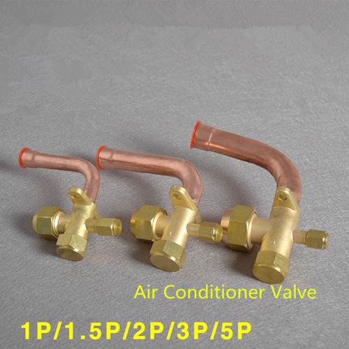 1Pc Air Conditioner Valve Bend Flare Tube Split Expansion Valve BSP Thread 3 Way