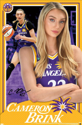 Cameron Brink SUPERSTAR Los Angeles Sparks WNBA Action 2024 22x34